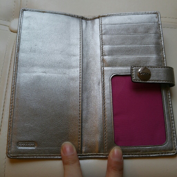 Coach pink and silver purse - Picture 2 of 8